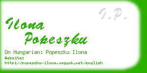 ilona popeszku business card